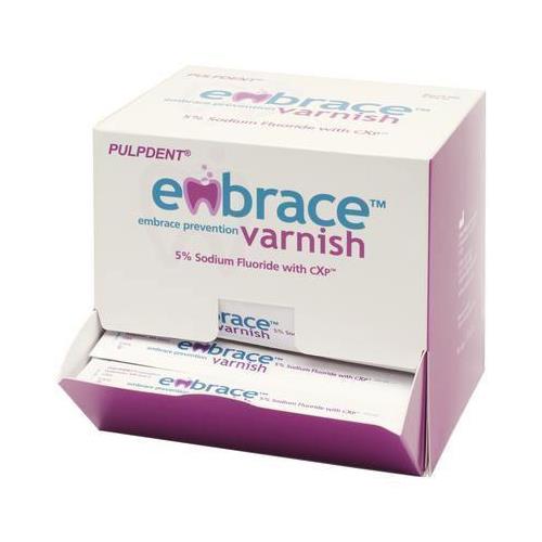 Pulpdent FV50 Embrace Varnish 5% NaF CXP Sodium Fluoride Unit Dose 0.4 mL 50/Pk Pulpdent FV50 Embrace Varnish 5% NaF CXP Sodium Fluoride Unit Dose 0.4 mL 50/Pk